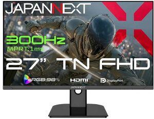 JAPANNEXT �W���p���l�N�X�g �t��HD�Ή� 27�^�Q�[�~���O�t���f�B�X�v���C/HDMI×2�ADP×2/�X�s�[�J�[/2�N�ۏ� JN-T27G300F