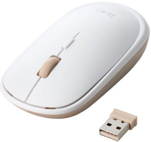 ELECOM �G���R�� ILMF/BlueLED�}�E�X/���^/�É�/����2.4GHz/4�{�^��/�z���C�g M-TM10DBWH-IL