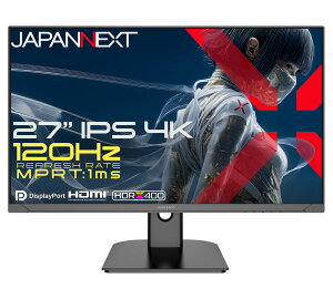 JAPANNEXT �W���p���l�N�X�g 4K�Ή� 27�^�t���f�B�X�v���C/HDMI×2�ADP×2/�u���b�N/�X�s�[�J�[/2�N�ۏ� JN-Ei27G120U2