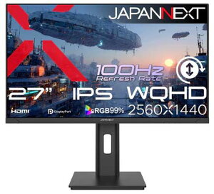 JAPANNEXT �W���p���l�N�X�g WQHD�Ή� 27�^�t���f�B�X�v���C/HDMI×1�ADP×1/�u���b�N/�X�s�[�J�[��/2�N�ۏ� JN-IPS27Q3-HSP
