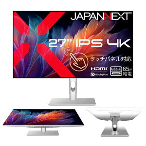 JAPANNEXT �W���p���l�N�X�g 27�^4K�^�b�`�p�l���Ή��t���f�B�X�v���C/HDMI�ADP�AUSB-C/�z���C�g/�X�s�[�J�[/2�N�ۏ� JN-IPST27U-FLDC6