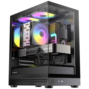 Okinos Micro-ATX�Ή��~�j�^���[PC�P�[�X �� Aqua UNO (Black)
