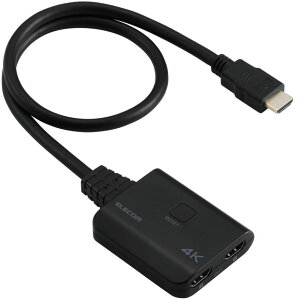 ELECOM �G���R�� HDMI���z��/4K30Hz�Ή�/1����(HDMI)+2�o��(HDMI)/�u���b�N VSP-HD4K120BK