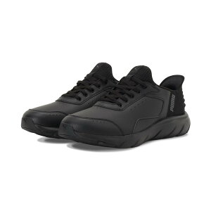 PUMA �v�[�} �y���j�Z�b�N�X�z�\�t�g���C�h �t���b�N�X LSL �C�[�Y�C�� WD�y�v�[�}�u���b�N/�t���b�g�_�[�N�O���[�z�X�j�[�J�[ 313769 (01)PUMA Black-Flat Dark Gray SOFTRIDE FLEX LSL EASE IN WD