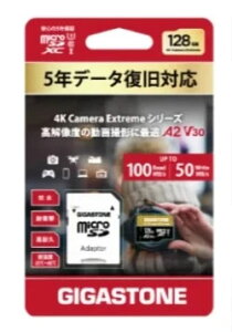Gigastone microSDXC�J�[�h 128GB SD�J�[�h�A�_�v�^�t�� U3 V30 A2�X�y�b�N Camera Extreme GJMX-BC128GBA2V30