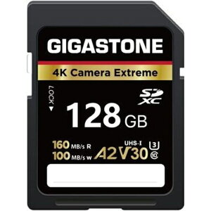 Gigastone SD�J�[�h 128GB UHS-1U3 V30 A2�X�y�b�N �ő�ǂݎ�葬�x160MB/s Camera Extreme GJSX-128GBA2V30