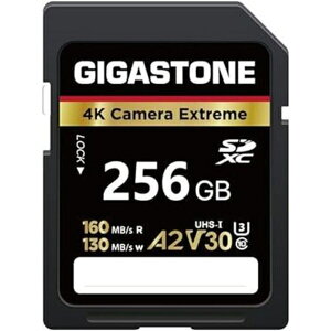 Gigastone SD�J�[�h 256GB UHS-1U3 V30 A2�X�y�b�N �ő�ǂݎ�葬�x160MB/s Camera Extreme GJSX-256GBA2V30