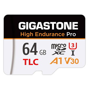 Gigastone microSDXC�J�[�h 64GB ���ϋvPro TLC�`�b�v UHS-I U3 A1 V30�X�y�b�N High Endurance Pro GJMX-64GA1TLC