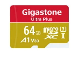 Gigastone Ultra Plus�V���[�Y microSDHC�J�[�h 64GB Class10 UHS-I U3 V30 A1 �ő�Ǎ�100MB/s GJMX-64GV3A1100R