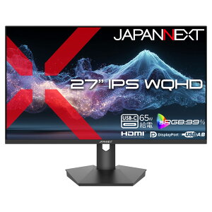 JAPANNEXT �W���p���l�N�X�g WQHD�Ή� 27�^�t���f�B�X�v���C/HDMI×1�ADP×1�AUSB-C×1/�u���b�N/�X�s�[�J�[/2�N�ۏ� JN-IPS27Q2-C6 �P�i�w���̂݉i���ꏤ�i�ł���Ε����w���j �N���W�b�g�J�[�h ���