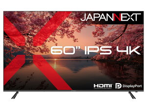 JAPANNEXT �W���p���l�N�X�g 4K�Ή� 60�^�t���f�B�X�v���C/HDMI×2�ADP×2/�u���b�N/�X�s�[�J�[/2�N�ۏ� JN-IPS60U �P�i�w���̂݉i���ꏤ�i�ł���Ε����w���j ����n�� �N���W�b�g�J�[�h �����
