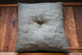 本麻 生平 （刈安　かりやす） 茶席座布団 43×47cm