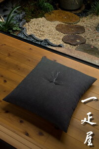 鮫小紋( 黒 ) 座布団 65×69cm ※ 夫婦判