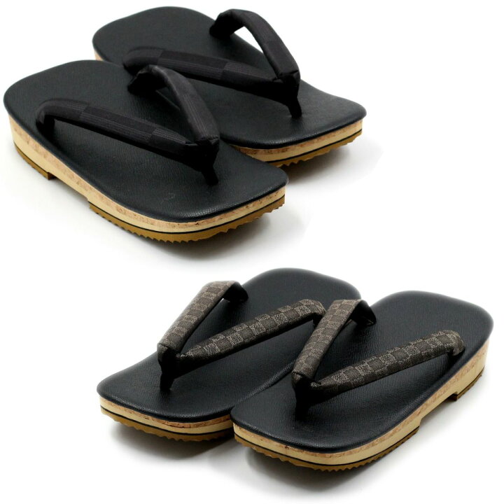 楽天市場 男着物専門店品質 草履 黒 メンズ ブラックeva 23 男着物の加藤商店