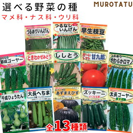 選べる 野菜の種 全13種類 マメ科 ナス科 ウリ科 トーホク 種子 家庭菜園 ガーデニング 学校 選べる種