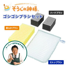【レビュー特典】 そうじの神様 ゴシゴシブラシセット バス用 エアコン キッチン 汚れ落とし こげ落とし おそうじクロス スポンジ 大掃除 セーレン マーフィー山口 大そうじ 掃除の神様 掃除 茶渋 バス お風呂 キッチン エアコン
