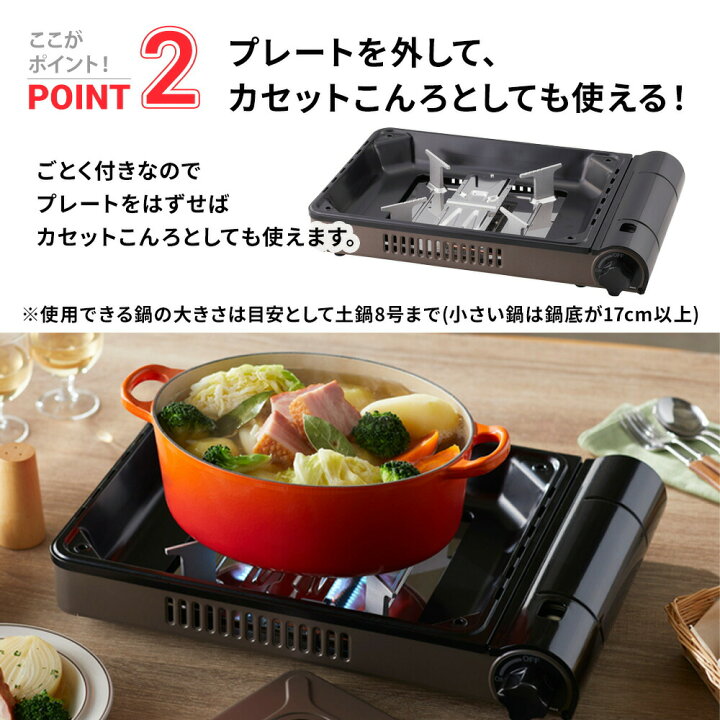 楽天市場】カセットコンロ Iwatani カセットガスホットプレート 焼き 