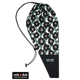 nokduk テニスラケットケース テニスラケット カバー テニスラケット バッグ ネイビーフラワー スマートでコンパクト ソフトケース ショルダー ラケット バッグ テニス テニスラケット ソフトカバー