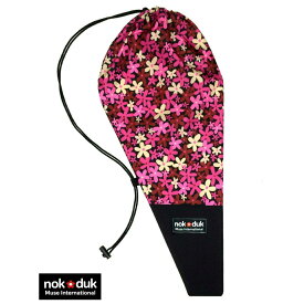 nokduk テニスラケットケース テニスラケットバッグ　テニスラケットカバー ピンクフラワー スマートでコンパクト テニス ラケット ソフト ケース カバー ラケット バッグ テニス ケース バッグ ショルダー テニスラケットソフトカバー
