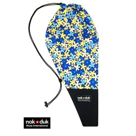 nokduk テニスラケットケース テニスラケット カバー テニスラケット バッグ ブルーフラワー スマートでコンパクト ソフトケース ショルダー ラケット バッグ テニス テニスラケット ソフトカバー