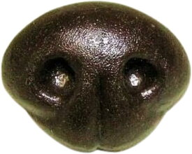 プラスチックノーズ リアル型 ダークブラウン 横幅約25mm（座金タイプ）ぬいぐるみ鼻 さし鼻 ぬいぐるみ材料 フェルト原毛材料