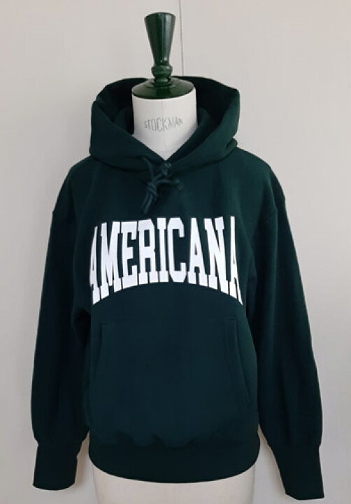楽天市場】（アメリカーナ）AMERICANAパーカー（ダークグリーン）送料 