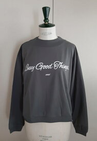 （アメリカーナ）BUYクルー（チャコール）送料無料レディース　ノーマル丈　フリーサイズ　長袖Tシャツ