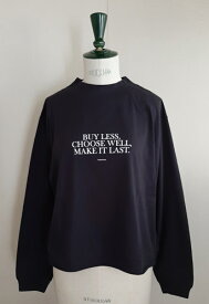 （アメリカーナ）BUY LESSクルー（ブラック）送料無料レディース　ノーマル丈　フリーサイズ　長袖Tシャツ