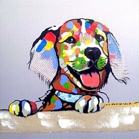 ミュゼ・デユ　オイルペイントモダン ファブリックパネルアート ペット 絵画　動物 油彩絵 壁掛け 手書き アートパネル 犬 猫 鳥 魚 鹿 猿 熊 蛙 虫 馬 ラブラドール・レトリーバー フレームなし ADD011