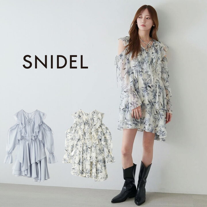 楽天市場】スナイデル SNIDEL Sustainableプリントフリルミニ  