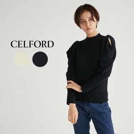 SALE40%OFF CELFORD セルフォード カシミヤ混肩スリットニットプルオーバー cwnt235001 レディース トップス メリノウール ハイネック ホワイトカシミヤ