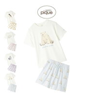 ジェラートピケ gelato pique 接触冷感 シーアニマル柄ワンポイントTシャツ&総柄ショートパンツ pwct2622…