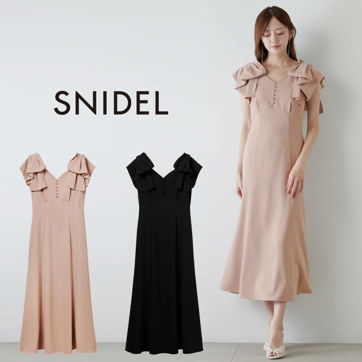 楽天市場】スナイデル SNIDEL リボンショルダードレス swfo251066  
