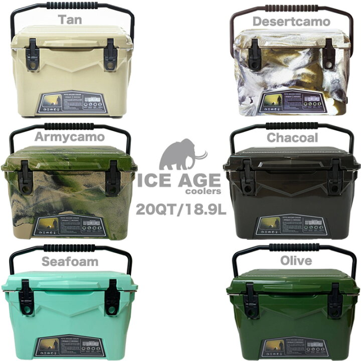 楽天市場】ICE AGE cooler (アイスエイジ) クーラーボックス 20QT 18.9 