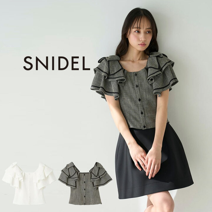 楽天市場】SALE50%OFF スナイデル SNIDEL スクエアスリーブブラウス 