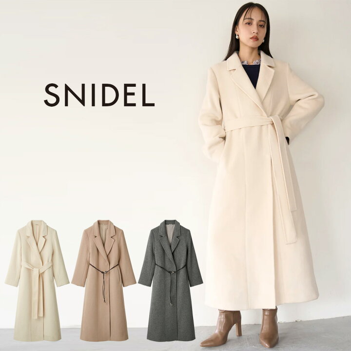 楽天市場】SNIDEL スナイデル ベルテッドレディコート swfc245047 