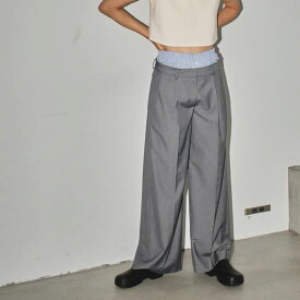 TODAYFUL トゥデイフル Double Waist Trousers ダブルウエストトラウザーズ 12410715 レディース パンツ ボトムス ワイドシルエット スラックス 2024Spring 2024SS 吉田怜香