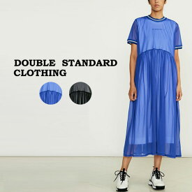 DOUBLE STANDARD CLOTHING ダブルスタンダードクロージング ESSENTIAL / ギャザーニットワンピース 2501190231 レディース ダブスタ 2023春夏 2023SS スポーティー ニット シアー ロング丈