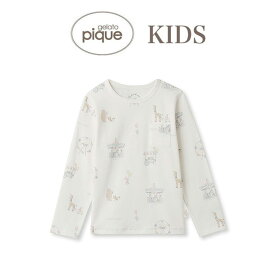 (20日24時間限定ポイント10倍)gelato pique kids ジェラートピケ KIDS キッズ メリーゴーランド柄プルオーバー pkct241445 ジェラピケ トップス ルームウェア パジャマ 子供服 ロンT 長袖 親子 リンクコーデ お揃い 誕生日 ギフト プレゼント セレクトショップムー