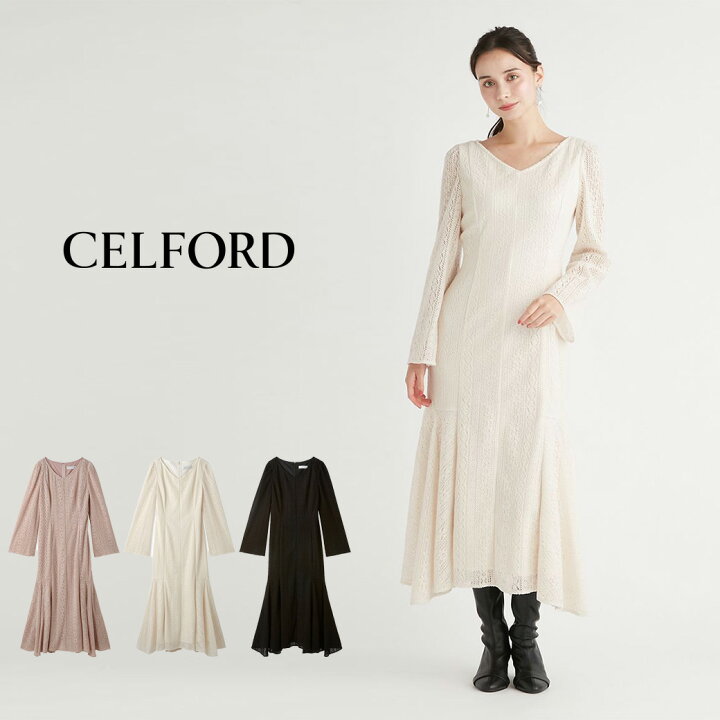 楽天市場】CELFORD セルフォード ブラッシュレースワンピース 