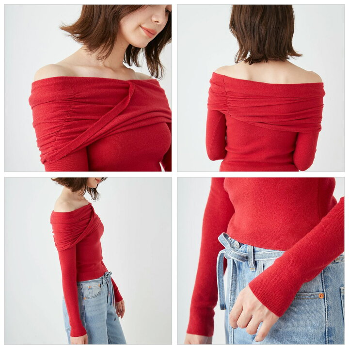 楽天市場】SNIDEL スナイデル Sustainableオフショルニットプル  