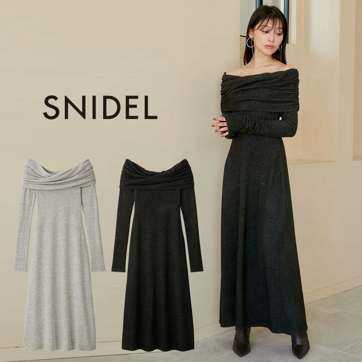 楽天市場】スナイデル SNIDEL ブラッシュドカットオフショルワンピース  