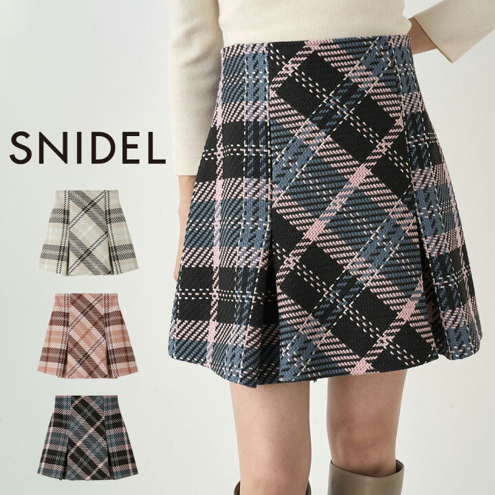 楽天市場】SNIDEL スナイデル ロービングチェックミニスカート  