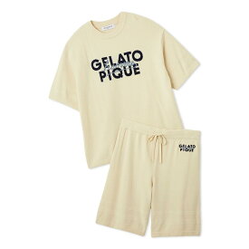 ジェラートピケ オム GELATO PIQUE HOMME スムーズィーliteロゴセットアップ pmnt252903 ジェラピケ メンズ ルームウェア 上下セット 2025夏 父の日 プレゼントにおすすめ セレクトショップムー【P10】