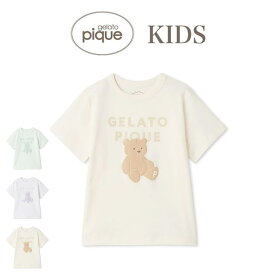 ジェラートピケ キッズ gelato pique kids ぬいぐるみワンポイントTシャツ pkct259077 ジェラピケ 子供服 ルームウェア 保育園着 幼稚園着 パジャマ 2025夏 ギフト プレゼントにおすすめ セレクトショップムー