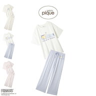 ジェラートピケ gelato pique PEANUTS 接触冷感 ワンポイントTシャツ&ロングパンツセット pwcp262344set …