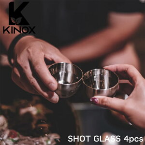 KINOX (�L�m�b�N�X) SHOT GLASS(4PCS) / �V���b�g�O���X(4��) ki24a008 �H�� �ϋv�� �R�ې� �X�e�����X �R�b�v �L�����v