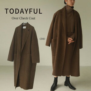 TODAYFUL 20冬予約 トゥデイフル コート (10月中旬-11月上旬入荷予約) Over Check Coat オーバーチェックコート 12020014 吉田怜香 レディース ロングコート todayful 20冬アイテム