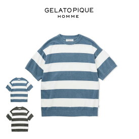 GELATO PIQUE HOMME ジェラートピケ オム スムーズィーライト2ボーダープルオーバー pmnt241911 メンズ トップス 部屋着 ルームウェア パジャマ シンプル なめらかな肌触り 快適 新生活 ギフト プレゼント【S10】