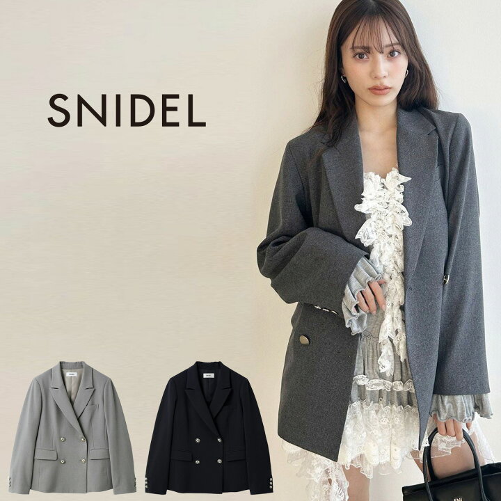 楽天市場】スナイデル SNIDEL Sustainableダブルブレストジャケット 